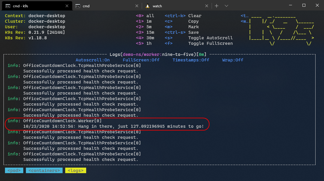 Hosted service logs